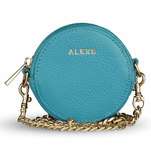 Bolso MINIPOUCH Piel azul con cadena