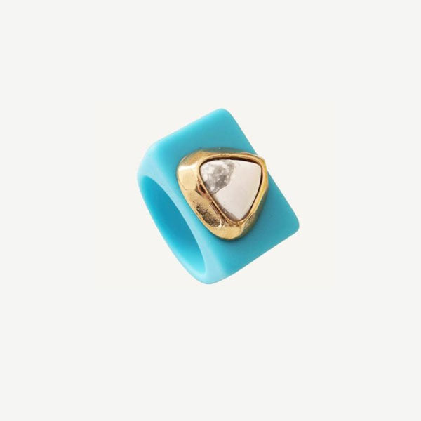 ANILLO AZUL MARMOL