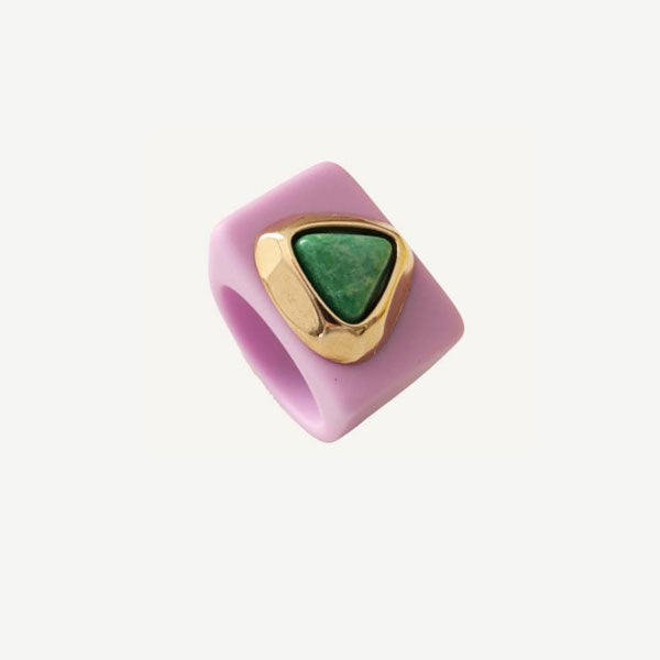 ANILLO MALVA AMAZONITA