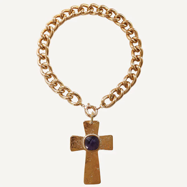 COLLAR MET CADENA CRUZ