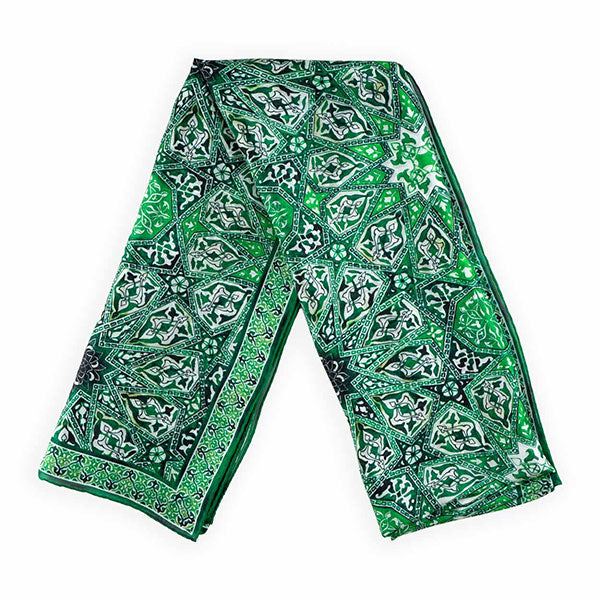 Fular de seda verde Turkish