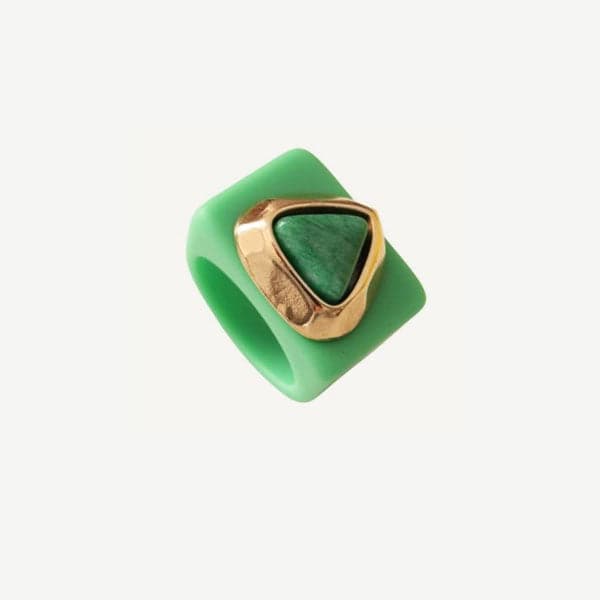 ANILLO VERDE AMAZONITA VERDE SALVAJE