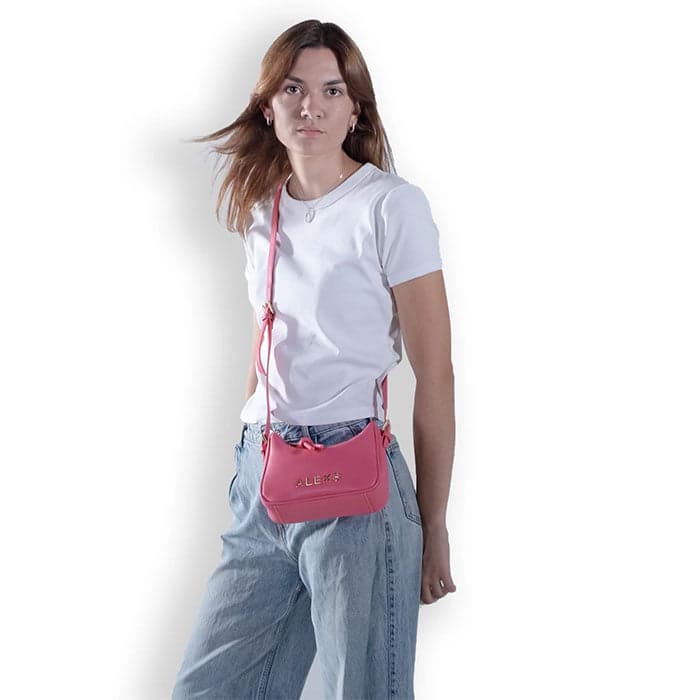 Bolso MINI Doble asa Piel rosa