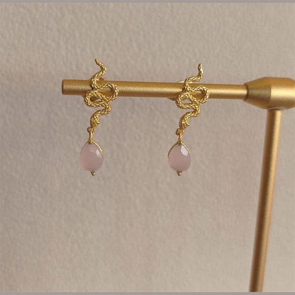 PENDIENTE CUARZO ROSA