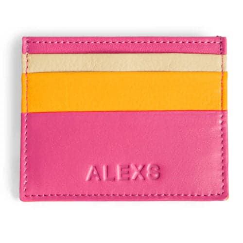 Tarjetero Piel rosa Combinación única