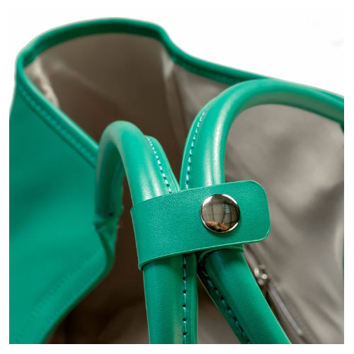 Bolso SHOPPER Piel aguamarina LIGERO