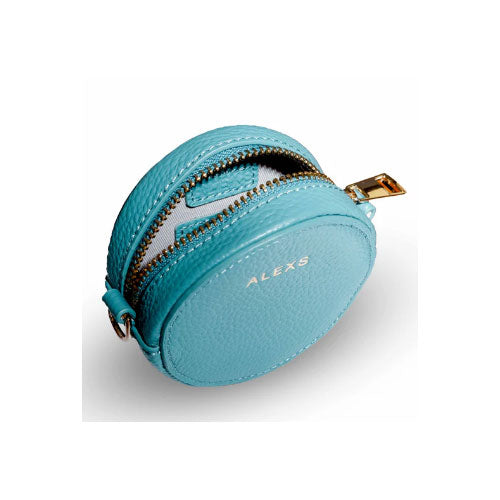 Bolso MINIPOUCH Piel azul con cadena