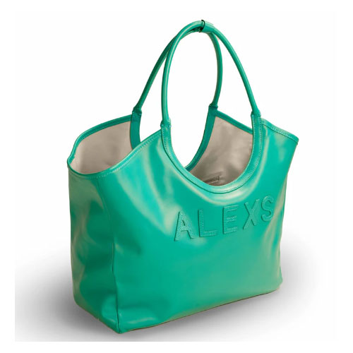 Bolso SHOPPER Piel aguamarina LIGERO