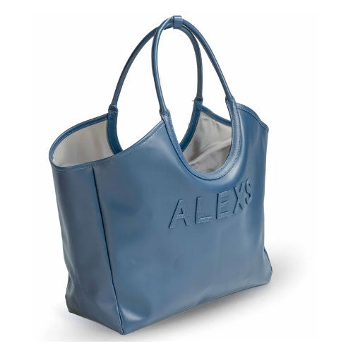 Bolso SHOPPER Piel azul marino LIGERO
