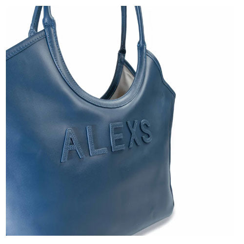 Bolso SHOPPER Piel azul marino LIGERO