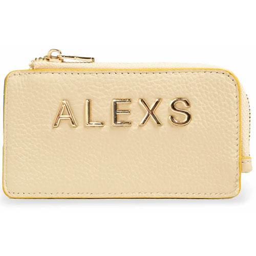 Tarjetero Monedero Piel beige