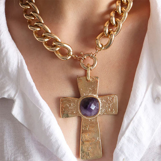 COLLAR MET CADENA CRUZ