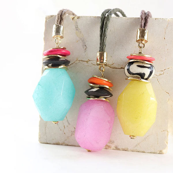 Collar largo mujer ajustable MONSUL STONE