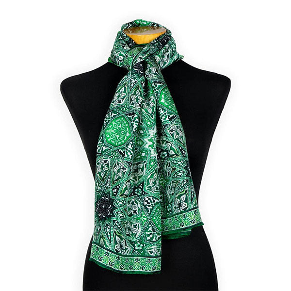Fular de seda verde Turkish