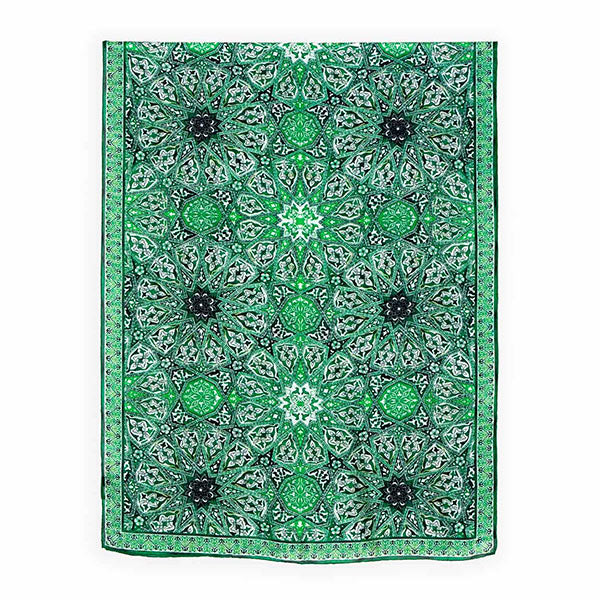 Fular de seda verde Turkish